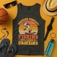 Weekend Forcast Fishing With A Chance Of Drinking Tank Top thumb 4