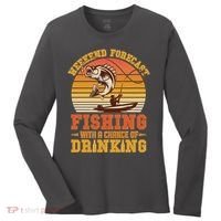 Weekend Forcast Fishing With A Chance Of Drinking Women's Long Sleeve Shirt thumb 0