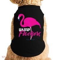 Wassup Flockers Funny Flamingo Doggie Tank thumb 0