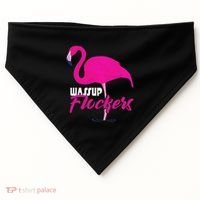 Wassup Flockers Funny Flamingo USA-Made Doggie Bandana thumb 0