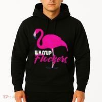 Wassup Flockers Funny Flamingo Hoodie thumb 2