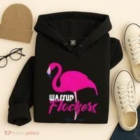 Wassup Flockers Funny Flamingo Hoodie thumb 4