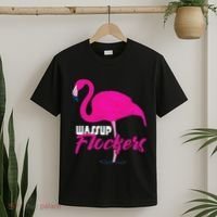Wassup Flockers Funny Flamingo T-Shirt thumb 2
