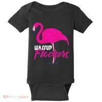 Wassup Flockers Funny Flamingo Baby Bodysuit thumb 0