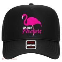 Wassup Flockers Funny Flamingo Hat thumb 0