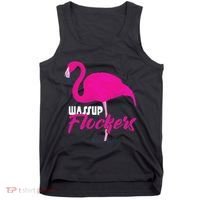 Wassup Flockers Funny Flamingo Tank Top thumb 0
