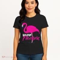 Wassup Flockers Funny Flamingo Women's T-Shirt thumb 4