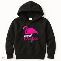Wassup Flockers Funny Flamingo Kids Hoodie thumb 0