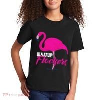 Wassup Flockers Funny Flamingo Kids T-Shirt thumb 2