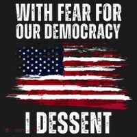 With Fear For Our Democracy I Dissent Usa Distressed Flag Women's Hoodie thumb 2