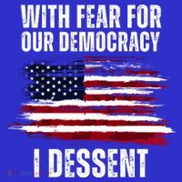 With Fear For Our Democracy I Dissent Usa Distressed Flag Long Sleeve Shirt thumb 2
