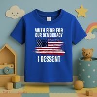With Fear For Our Democracy I Dissent Usa Distressed Flag Toddler T-Shirt thumb 3