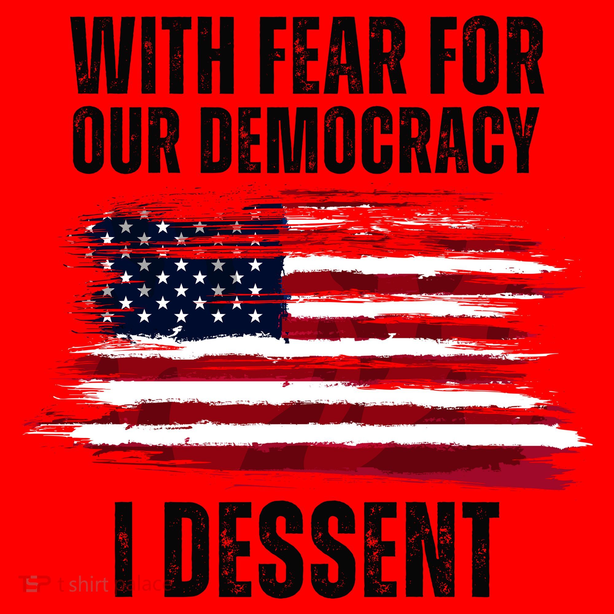 With Fear For Our Democracy I Dissent Usa Distressed Flag Santa Hat