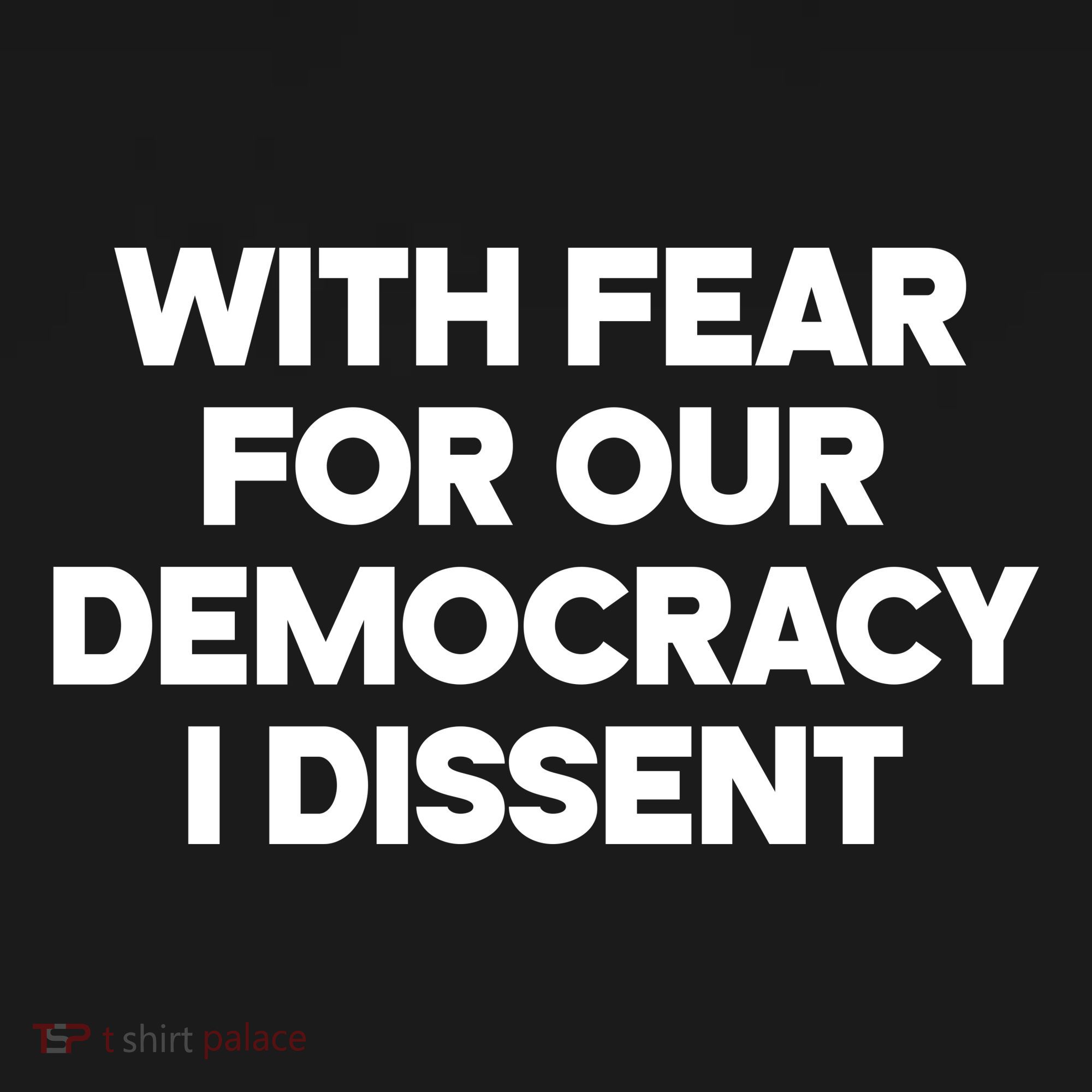 With Fear For Our Democracy I Dissent Women's Tank Top
