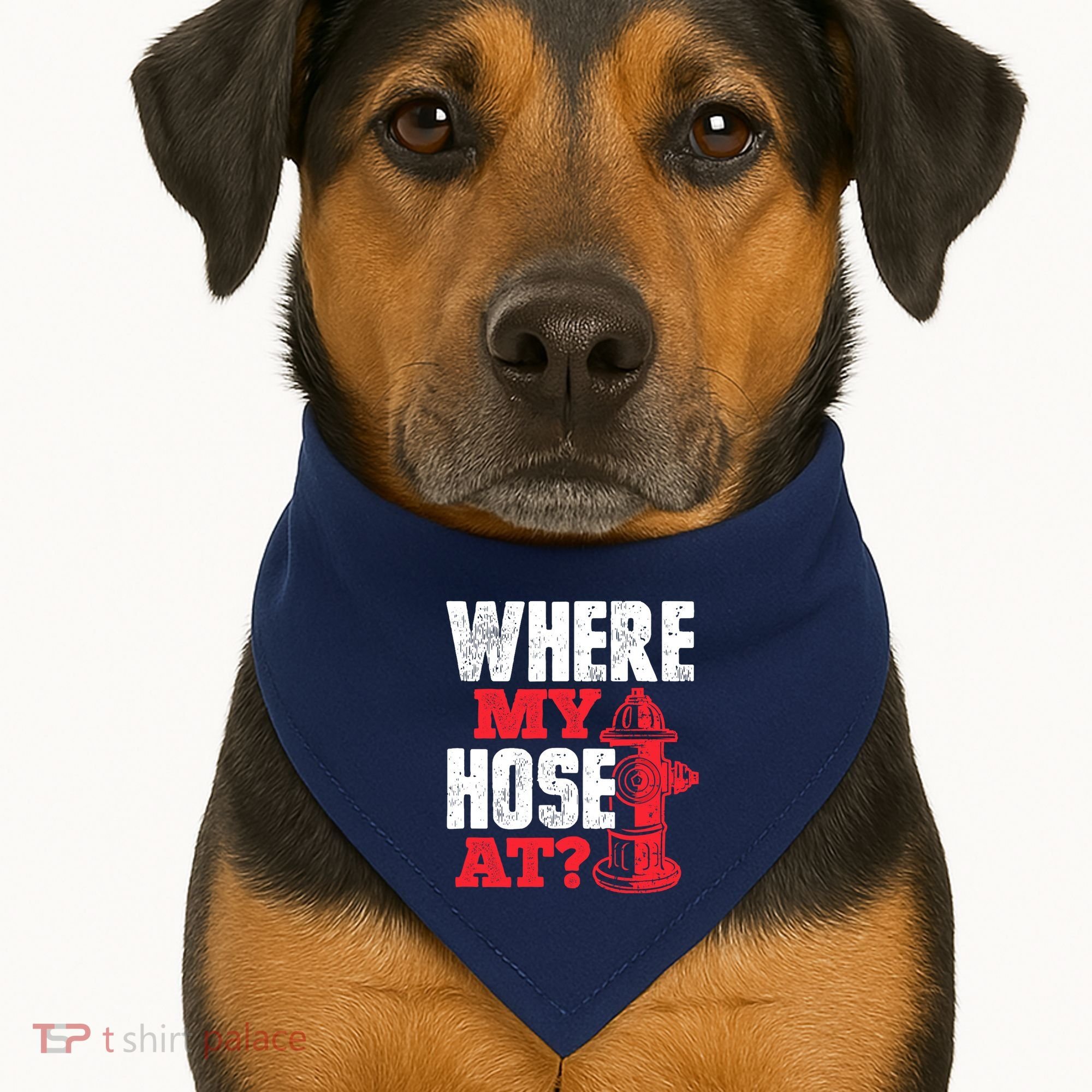 Wildland Firefighter Firefighting Fireman Where My Hose At USA-Made Doggie Bandana
