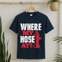Wildland Firefighter Firefighting Fireman Where My Hose At T-Shirt thumb 2