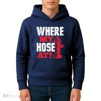 Wildland Firefighter Firefighting Fireman Where My Hose At Kids Hoodie thumb 4