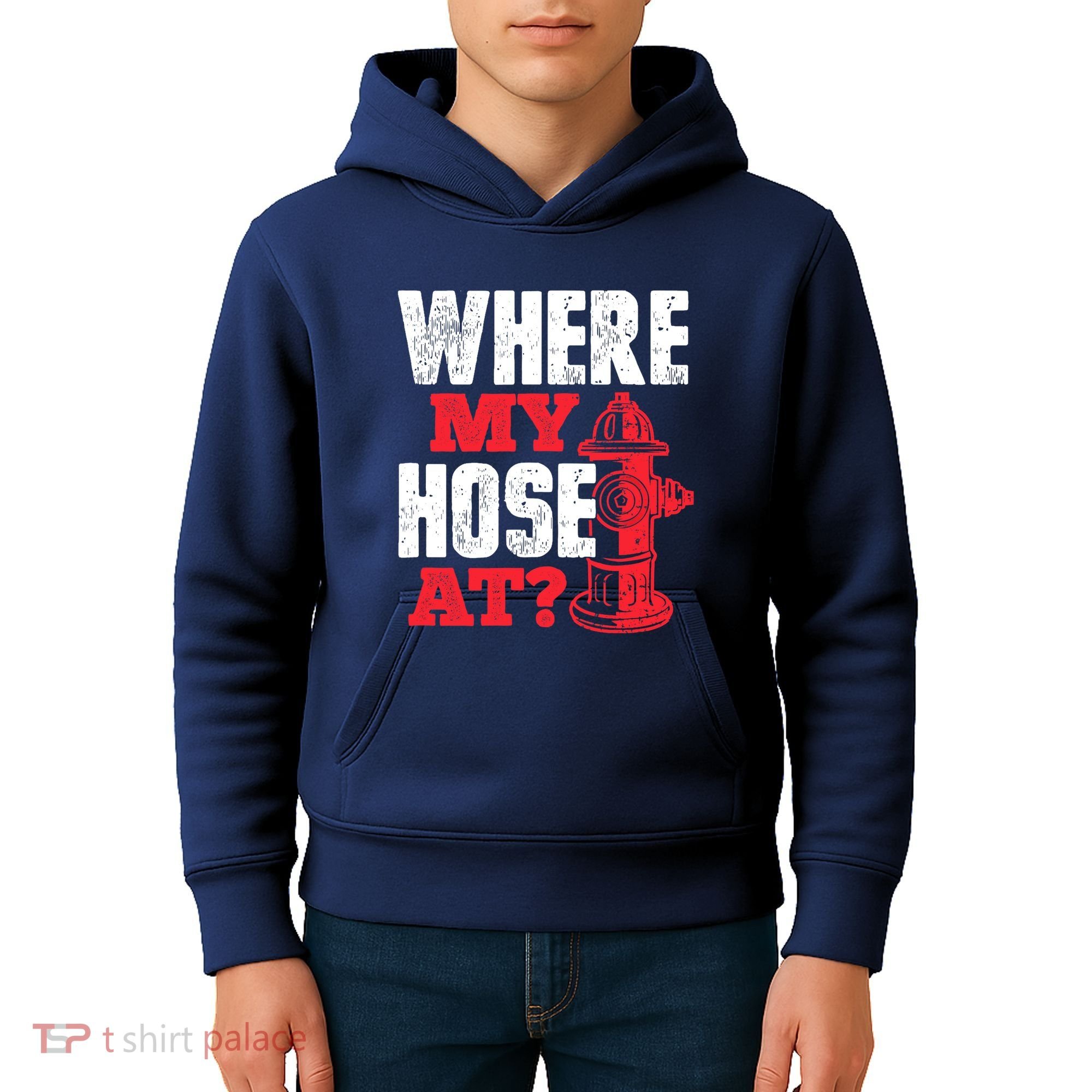 Wildland Firefighter Firefighting Fireman Where My Hose At Kids Hoodie