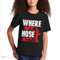Wildland Firefighter Firefighting Fireman Where My Hose At Kids T-Shirt thumb 2