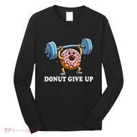 Weightlifting Funny Fitness Workout Gym Donut Lover Long Sleeve Shirt thumb 0