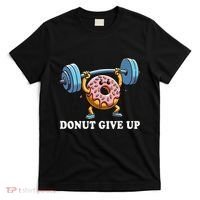 Weightlifting Funny Fitness Workout Gym Donut Lover T-Shirt thumb 0