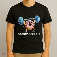 Weightlifting Funny Fitness Workout Gym Donut Lover T-Shirt thumb 3