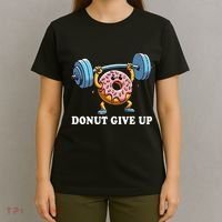 Weightlifting Funny Fitness Workout Gym Donut Lover T-Shirt thumb 4