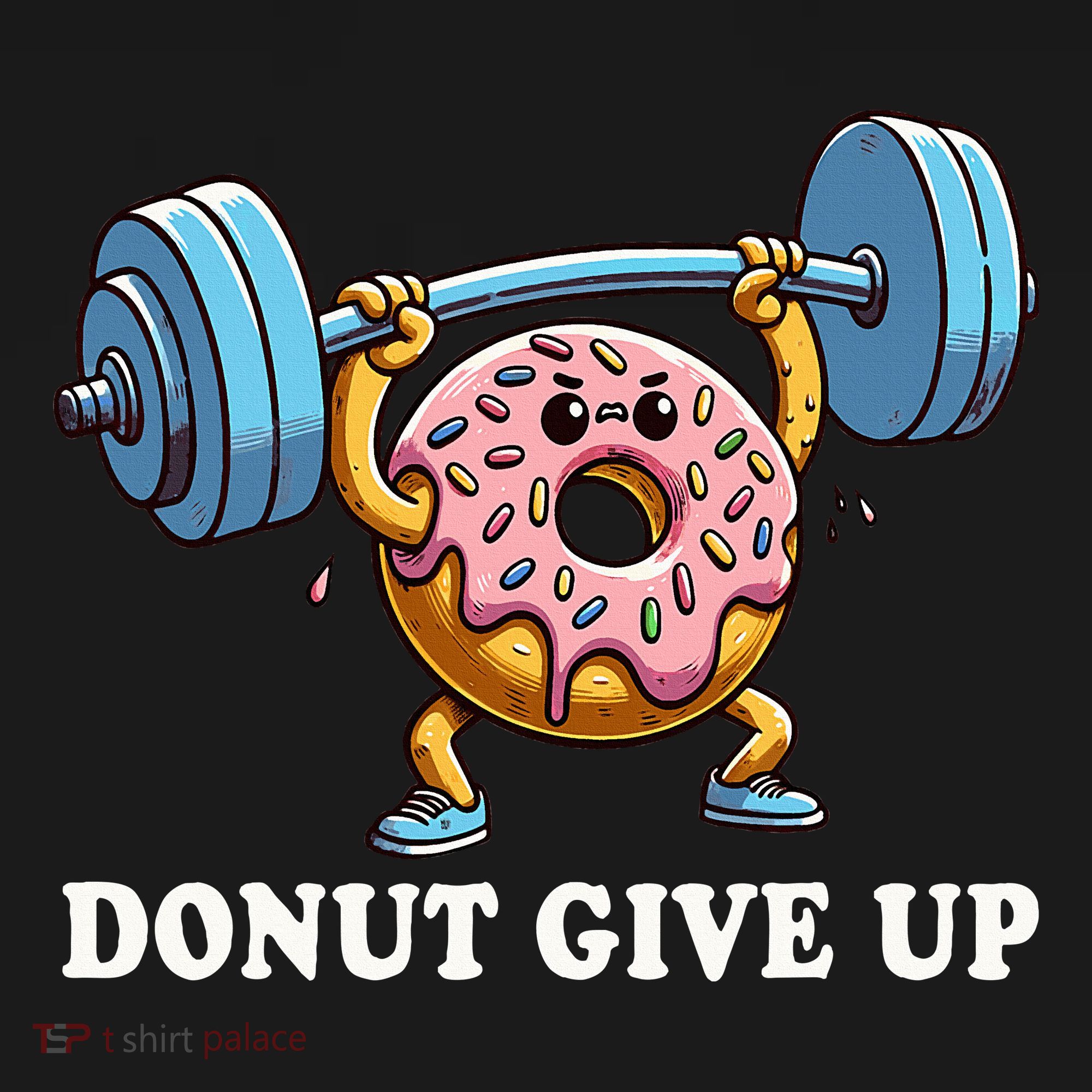Weightlifting Funny Fitness Workout Gym Donut Lover T-Shirt