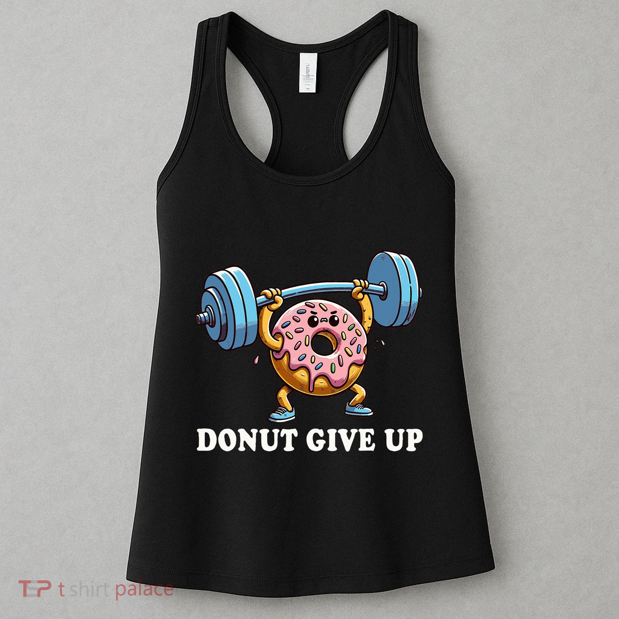Weightlifting Funny Fitness Workout Gym Donut Lover Women's Tank Top