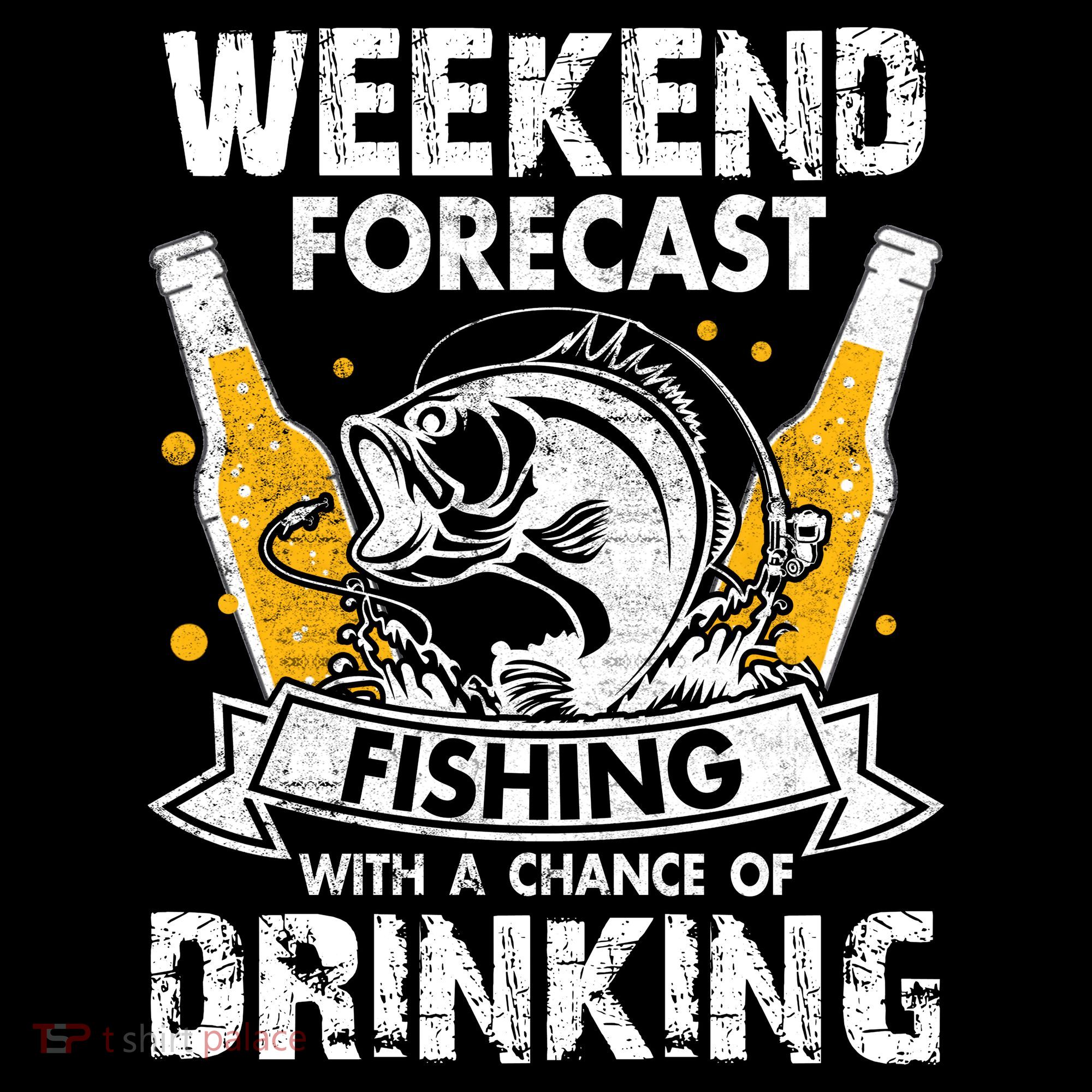 Weekend Forecast Fishing With Chance Drinking Cold Beer Apron