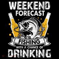 Weekend Forecast Fishing With Chance Drinking Cold Beer Women's Hoodie thumb 2