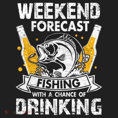 Weekend Forecast Fishing With Chance Drinking Cold Beer Urban Oversized Heavyweight T-Shirt