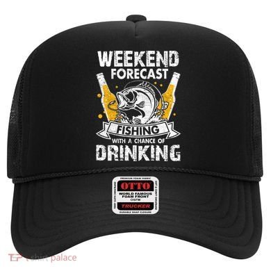 Weekend Forecast Fishing With Chance Drinking Cold Beer Hat