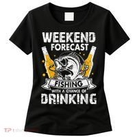 Weekend Forecast Fishing With Chance Drinking Cold Beer Women's T-Shirt thumb 0