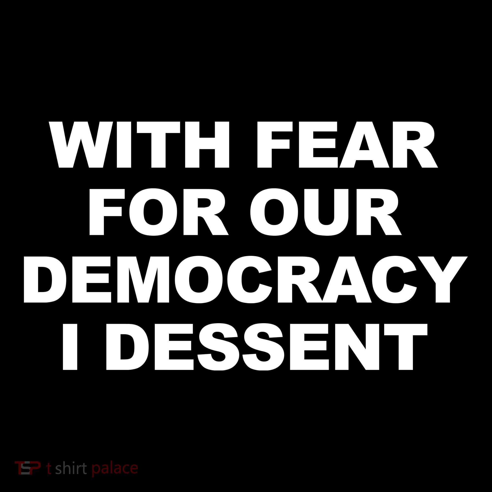 With Fear For Our Democracy I Dessent Women's Hoodie