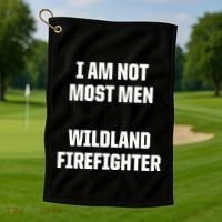 Wildland Firefighter Firefighting Fire Funny Gift Golf Towel thumb 1