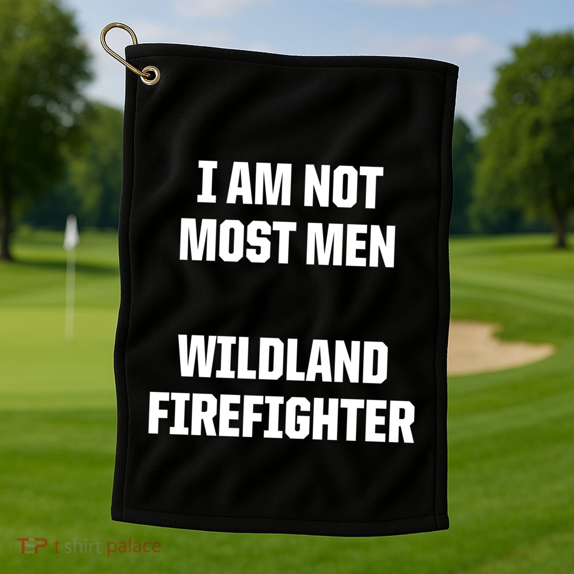 Wildland Firefighter Firefighting Fire Funny Gift Golf Towel