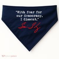 With Fear For Our Democracy I Dissent. Justice Sotomayor USA-Made Doggie Bandana thumb 0