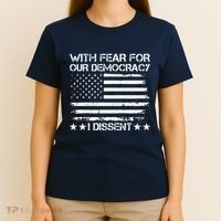 With Fear For Our Democracy I Dissent Presidential Immunity Premium T-Shirt thumb 4