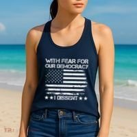 With Fear For Our Democracy I Dissent Presidential Immunity Premium Women's Tank Top thumb 2