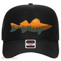 Walleye Fishing Forest Nature Wildlife Fisherman Hat thumb 0