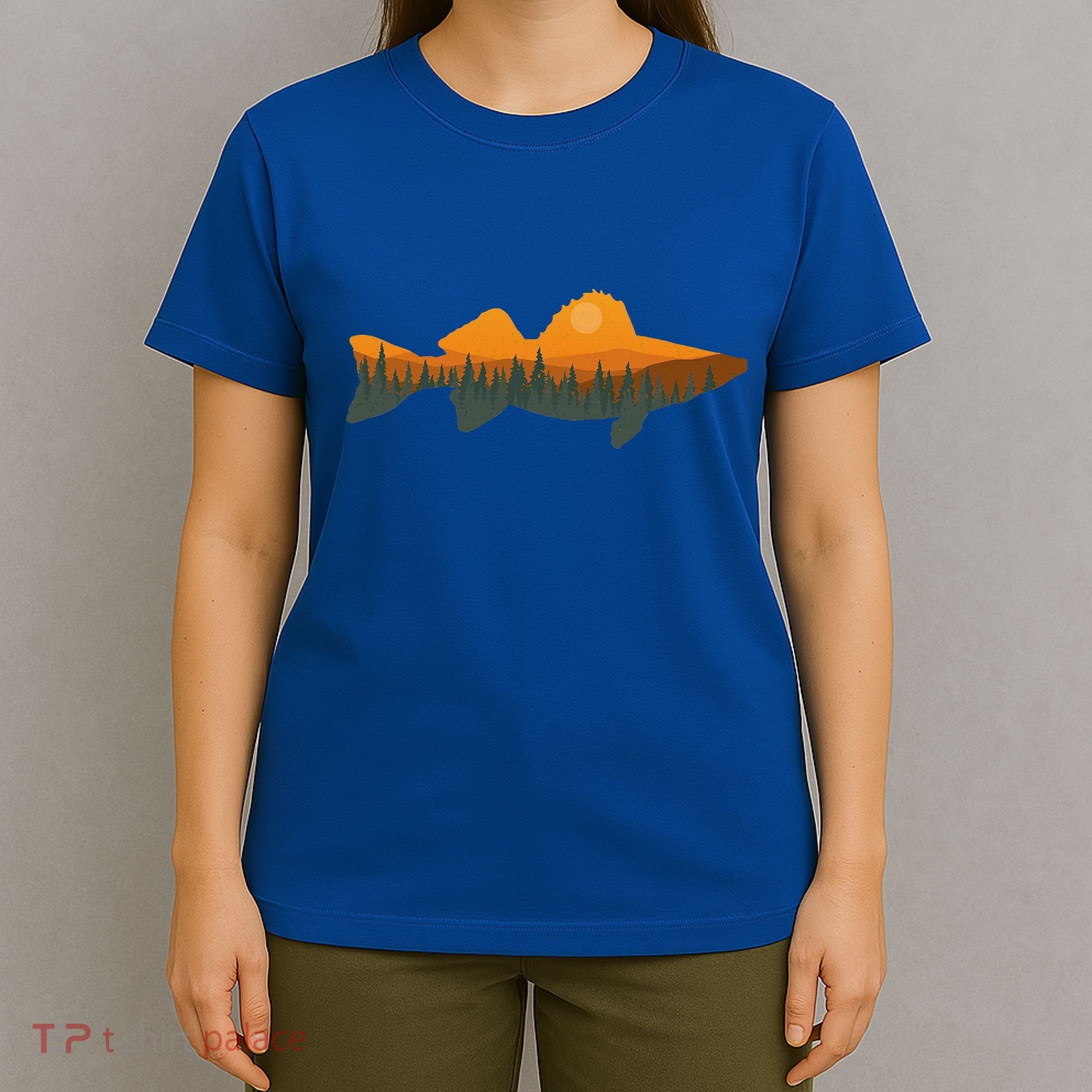 Walleye Fishing Forest Nature Wildlife Fisherman T-Shirt