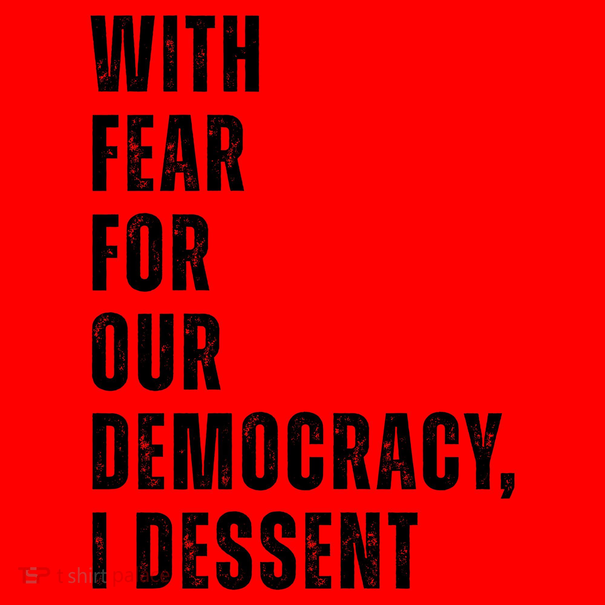 With Fear For Our Democracy I Dissent Quote Santa Hat