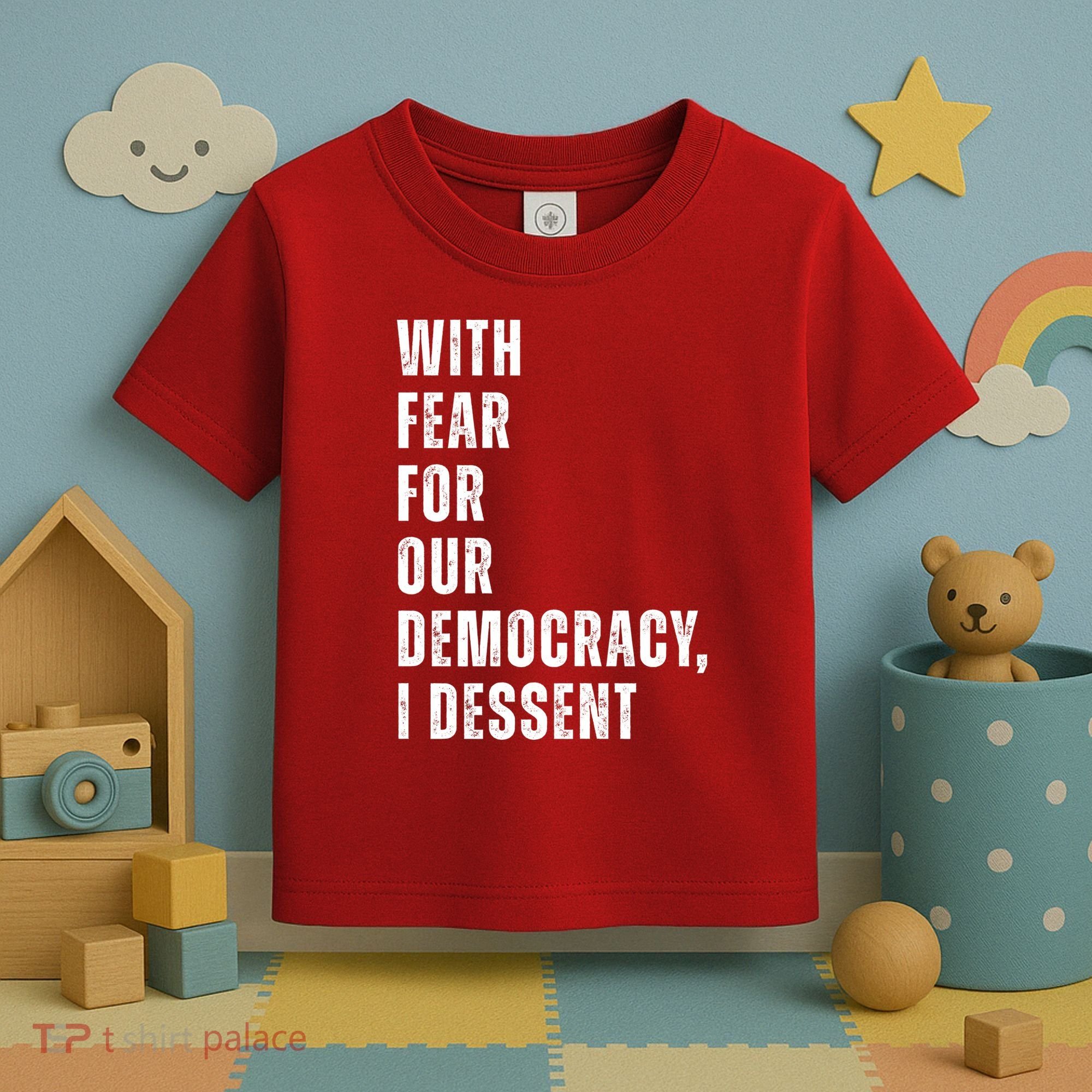 With Fear For Our Democracy I Dissent Quote Toddler T-Shirt
