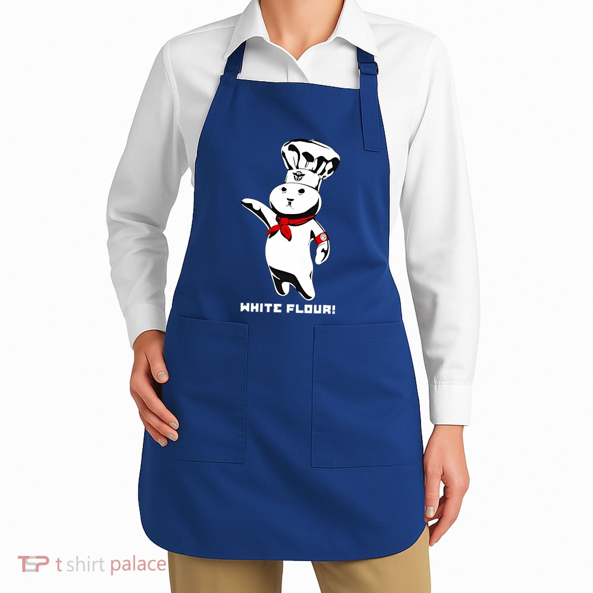 White Flour Funny Apron
