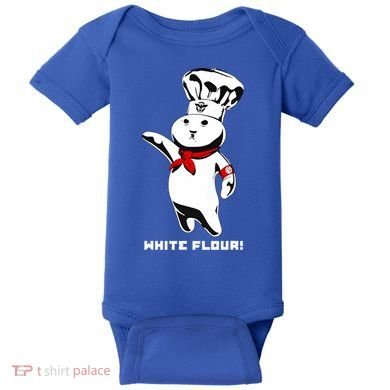 White Flour Funny Baby Bodysuit