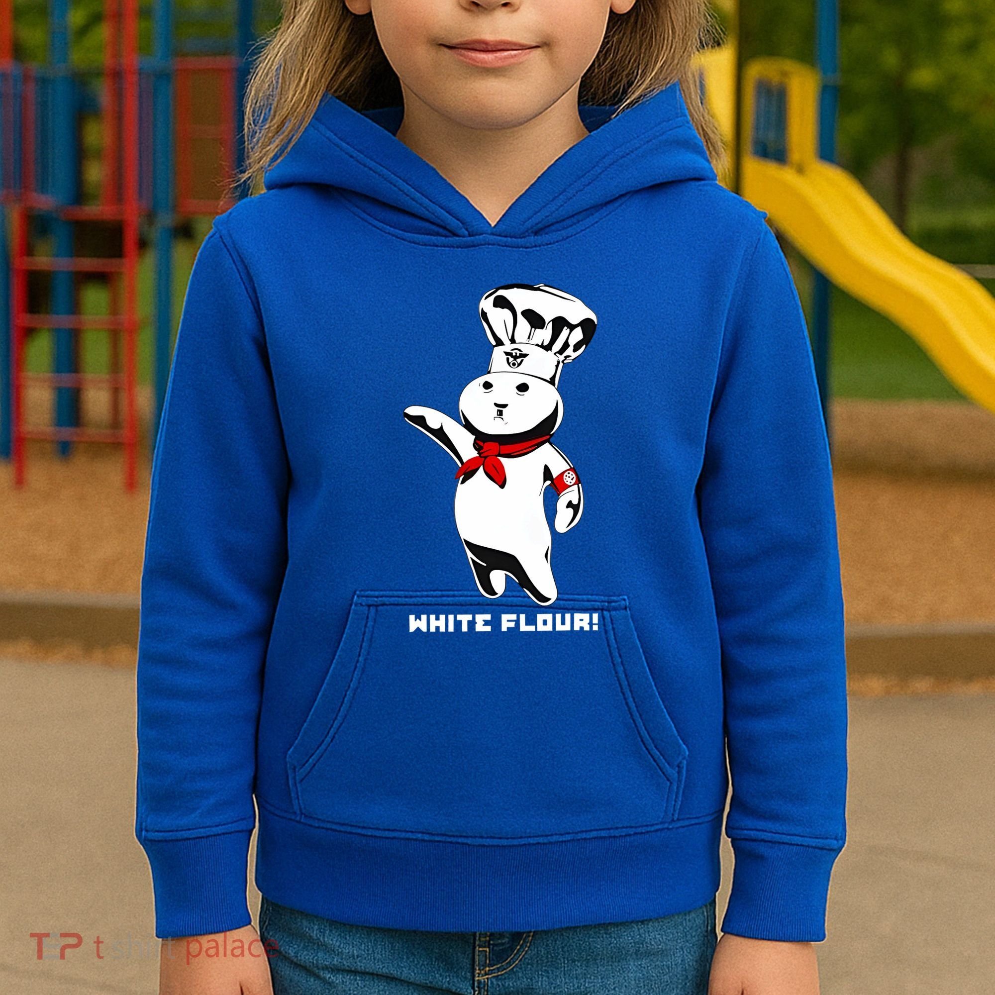 White Flour Funny Kids Hoodie