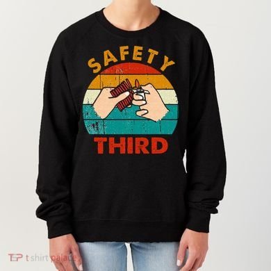 Warning Fireworks Firecrackers Safety Third 4th Of July Women's Sweatshirt