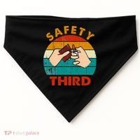 Warning Fireworks Firecrackers Safety Third 4th Of July USA-Made Doggie Bandana thumb 0