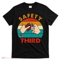 Warning Fireworks Firecrackers Safety Third 4th Of July T-Shirt thumb 0